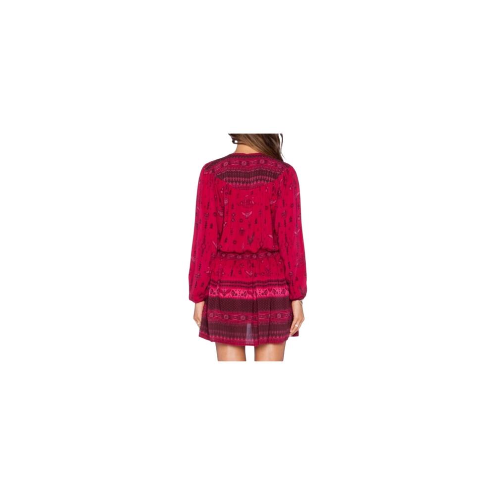 Spell & The Gypsy Phoenix Play Dress – Magenta – Boho Long Sleeve Mini – XS - Picture 3 of 8